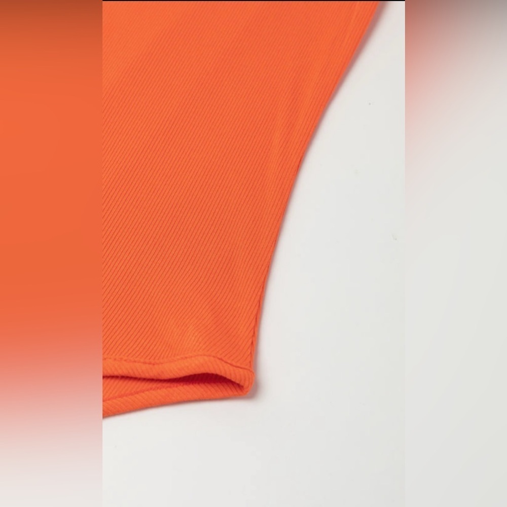 Vibrant Orange Ruffle Sleeve Top - Picture 12 of 16